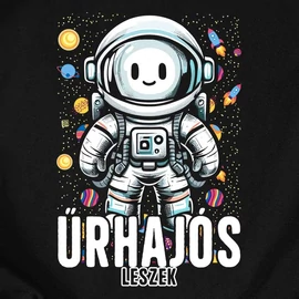 Űrhajós leszek gyerek póló (Fekete)