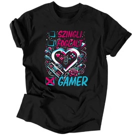 Szingli, Foglalt, Gamer férfi póló (Fekete)