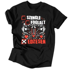 Szingli, Foglalt, Edzésen férfi póló (Fekete)