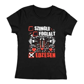 Szingli, Foglalt, Edzésen női póló (Fekete)