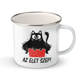 Az élet szép fém bögre (Fehér)