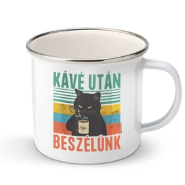 Kávé után beszélünk fém bögre (Fehér)