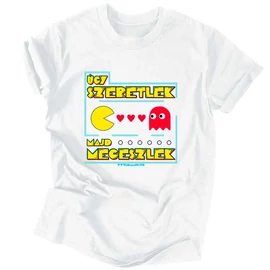 Úgy szeretlek, majd megeszlek férfi póló (Fehér)
