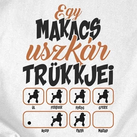 Makacs trükkök (uszkár) gyerek póló (Fehér)