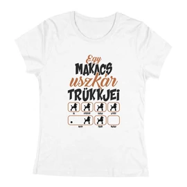 Makacs trükkök (uszkár) női póló (Fehér)