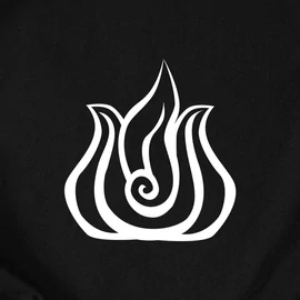  Avatar - Tűz (mell minta) férfi póló (Fekete)