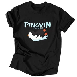  Avatar - Pingvin szánkó férfi póló (Fekete)