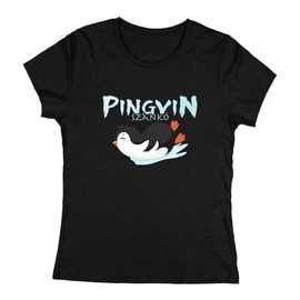 Avatar - Pingvin szánkó női póló (Fekete)