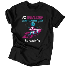 Az univerzum legértelmesebb lénye férfi póló (Fekete)