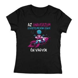 Az univerzum legértelmesebb lénye női póló (Fekete)