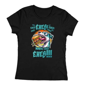 Éhes, éhes, éhes női póló (Fekete)