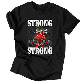 STRONG férfi póló (Fekete)