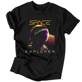 Space explorer férfi póló (Fekete)