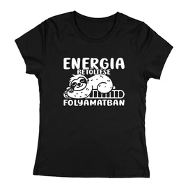 Energia betöltése folyamatban női póló (Fekete)
