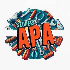 Szuper apa (szerelős) fém bögre (Fehér)