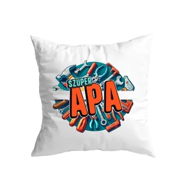 Szuper apa (szerelős) kis párna (Fehér)
