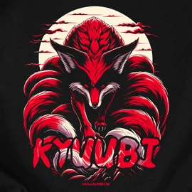 Kyuubi gyerek póló (Fekete)