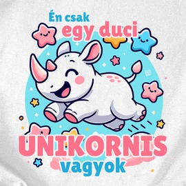  Duci unikornis vagyok női póló (Fehér)