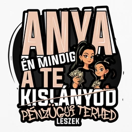 Mindig a te pénzügyi terhed leszek (ANYA-Kislánya) fém bögre (Fehér)