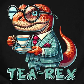 TEA-rex gyerek póló (Fekete)