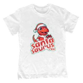 SANTASAURUS-REX gyerek póló (B_Fehér)