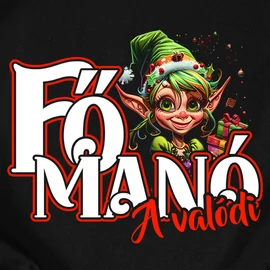 Manó család családi póló szett (1 gyerek) (Fekete)