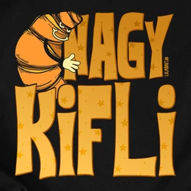 Nagy kifli férfi póló (Fekete)