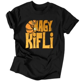 Nagy kifli férfi póló (Fekete)