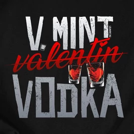 V mint vodka férfi póló (Fekete)
