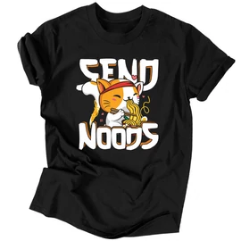 Send noods férfi póló (Fekete)