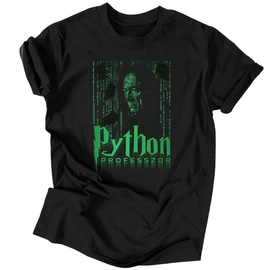  Python professzor férfi póló (Fekete)