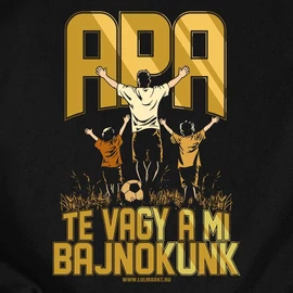 Bajnok apa férfi póló (Fekete)