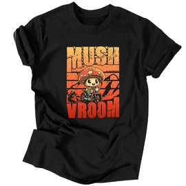 Mushvroom férfi póló (Fekete)