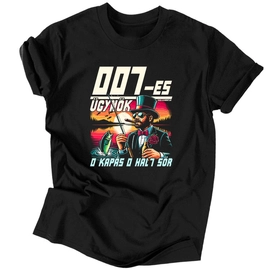 007-es ügynök férfi póló (Fekete)