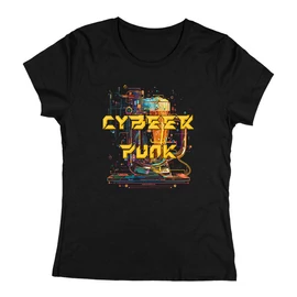 Cybeerpunk női póló (Fekete)