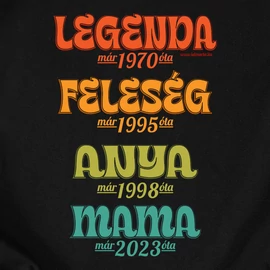 Legendás Mama női póló (Fekete)
