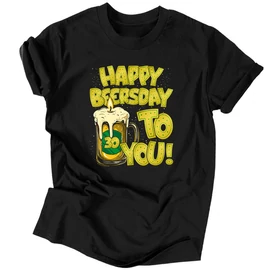 Happy Beersday férfi póló (Fekete)