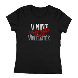 V mint videojáték női póló (Fekete)