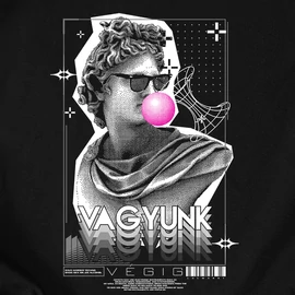 Vagyunk Végig (TECHNO) férfi póló (fekete)