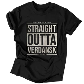 Straight Outta Verdansk férfi póló (Fekete)