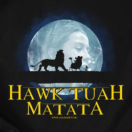 Hawk Tuah Matata férfi póló (fekete)
