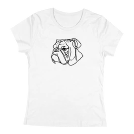 Line Art - Angol bulldog póló (fehér)