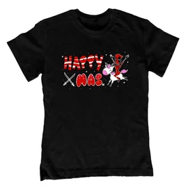 Happy xmas gyerek póló (Fekete)