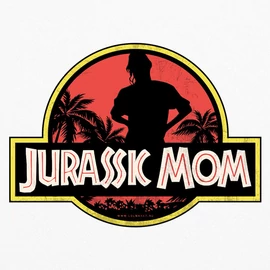 Jurassic Mom fém bögre (Fehér)