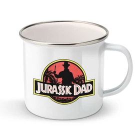 Jurassic Dad fém bögre (Fehér)