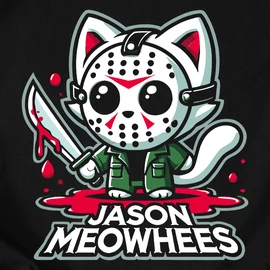 Jason Meowhees férfi póló Fekete)