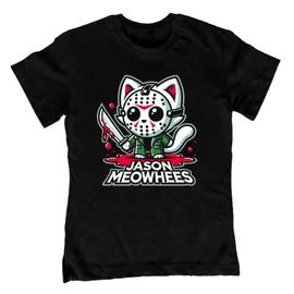 Jason Meowhees gyerek póló (Fekete)