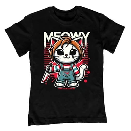 Meowy gyerek póló (Fekete)