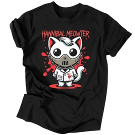 Hannibal Meowter férfi póló Fekete)