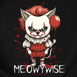 Meowywise férfi póló Fekete)